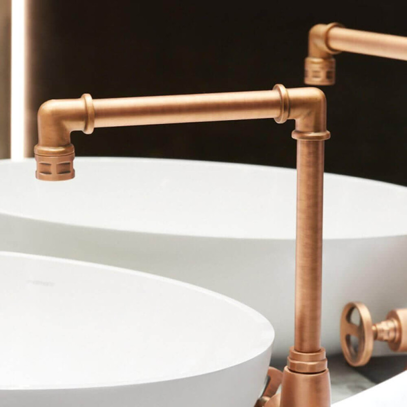 Bateria Umywalkowa Wysoka Zcfabrica Rame Opaco F28ORH Zanetti Chini