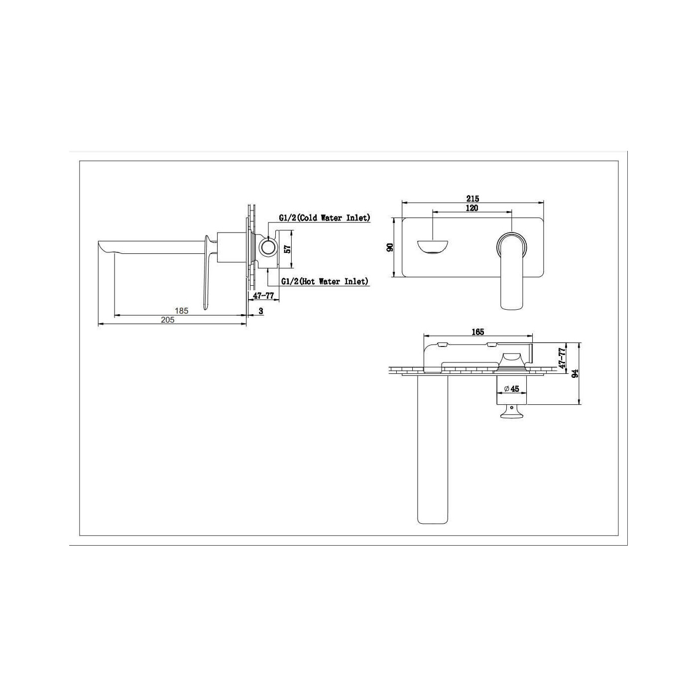 Bateria Umywalkowa Experience Black QW185EB Kohlman