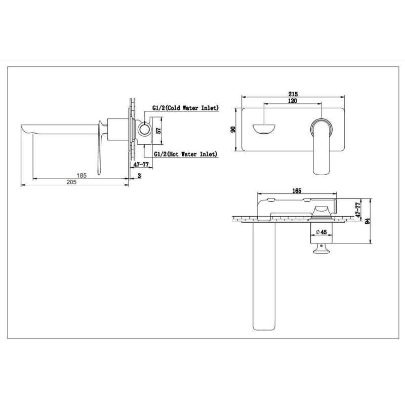 Bateria Umywalkowa Experience Grey QW185EG Kohlman