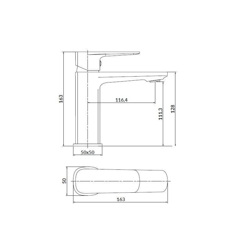 Bateria Umywalkowa Larga Złoty S951-389 Cersanit