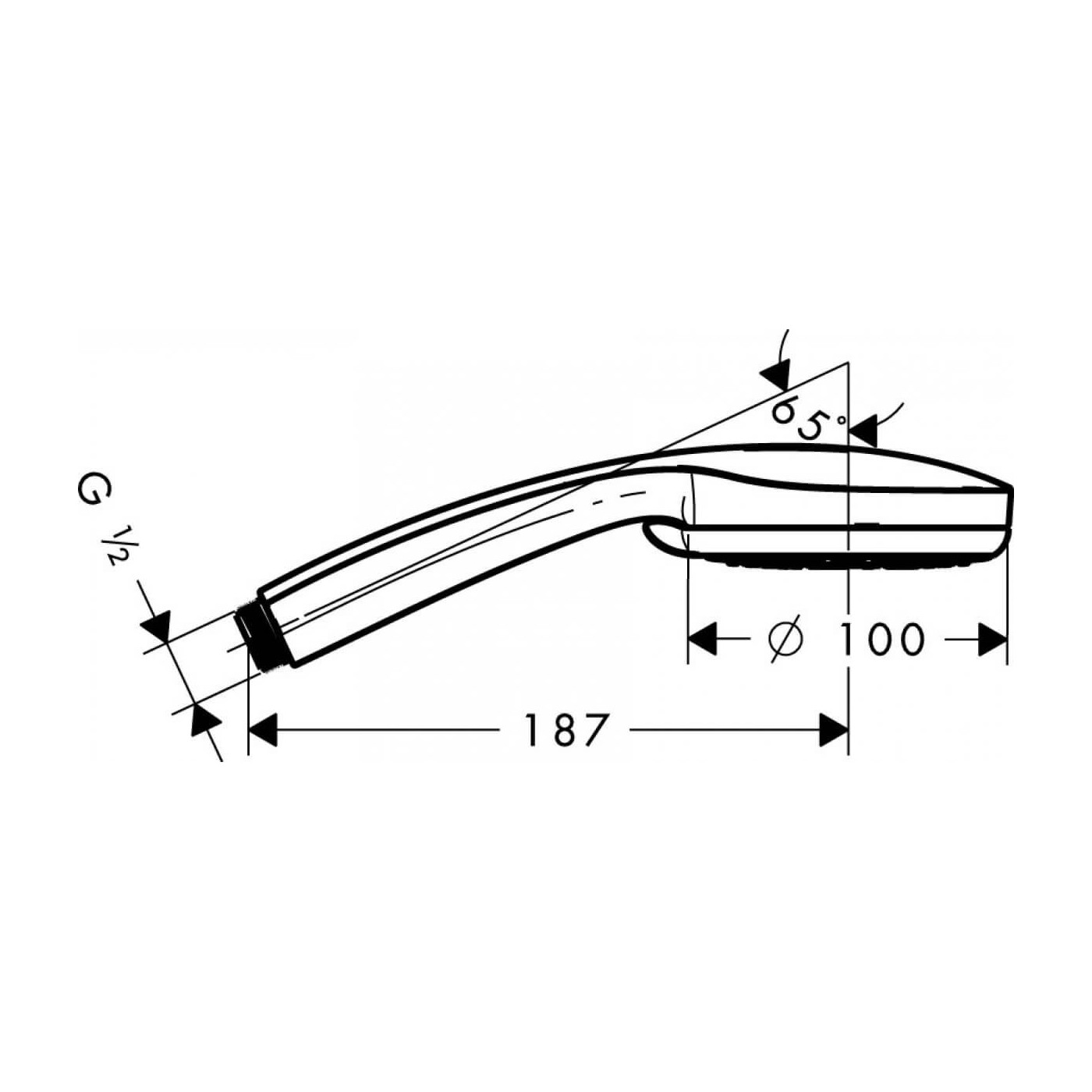 Słuchawka Prysznicowa CROMA 100 Vario Ecoflow 28537000 Hansgrohe