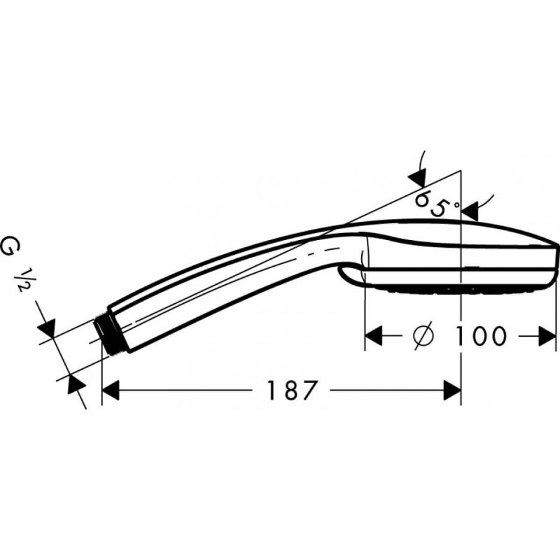 Słuchawka Prysznicowa CROMA 100 Vario Ecoflow 28537000 Hansgrohe