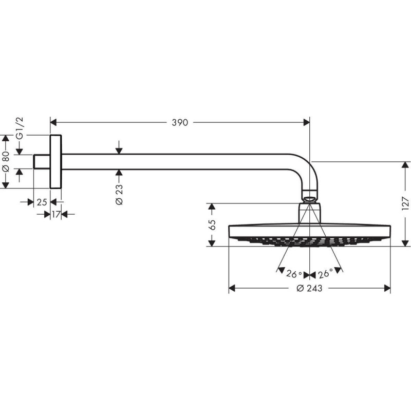 Głowica Prysznicowa Raindance Select S 240 2-jet 26466000 Hansgrohe