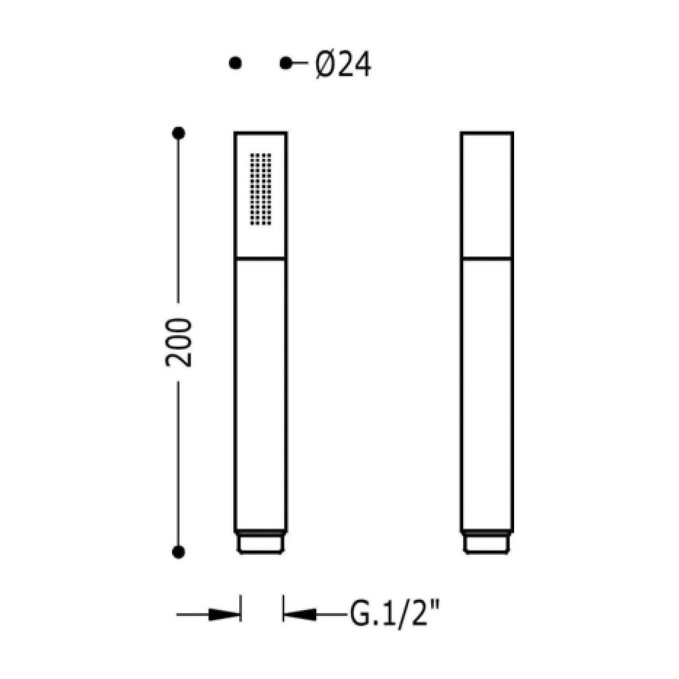 Słuchawka Tub Chrom 913412380 Tres
