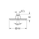 Deszczownica Euphoria Cube 150 Chrom 27705000 Grohe