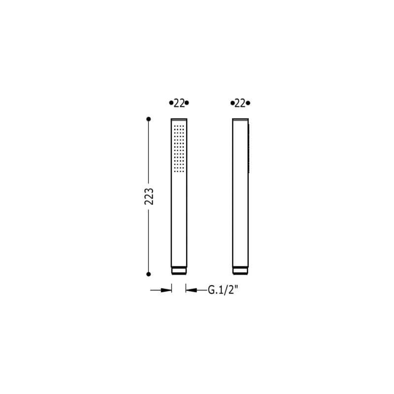 Słuchawka Prysznicowa Cuadro Chrom 00663901 Tres