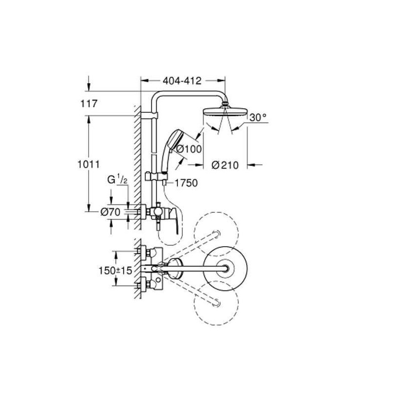 Deszczownica Z Mieszaczem 210 New Tempesta 26224001 Grohe