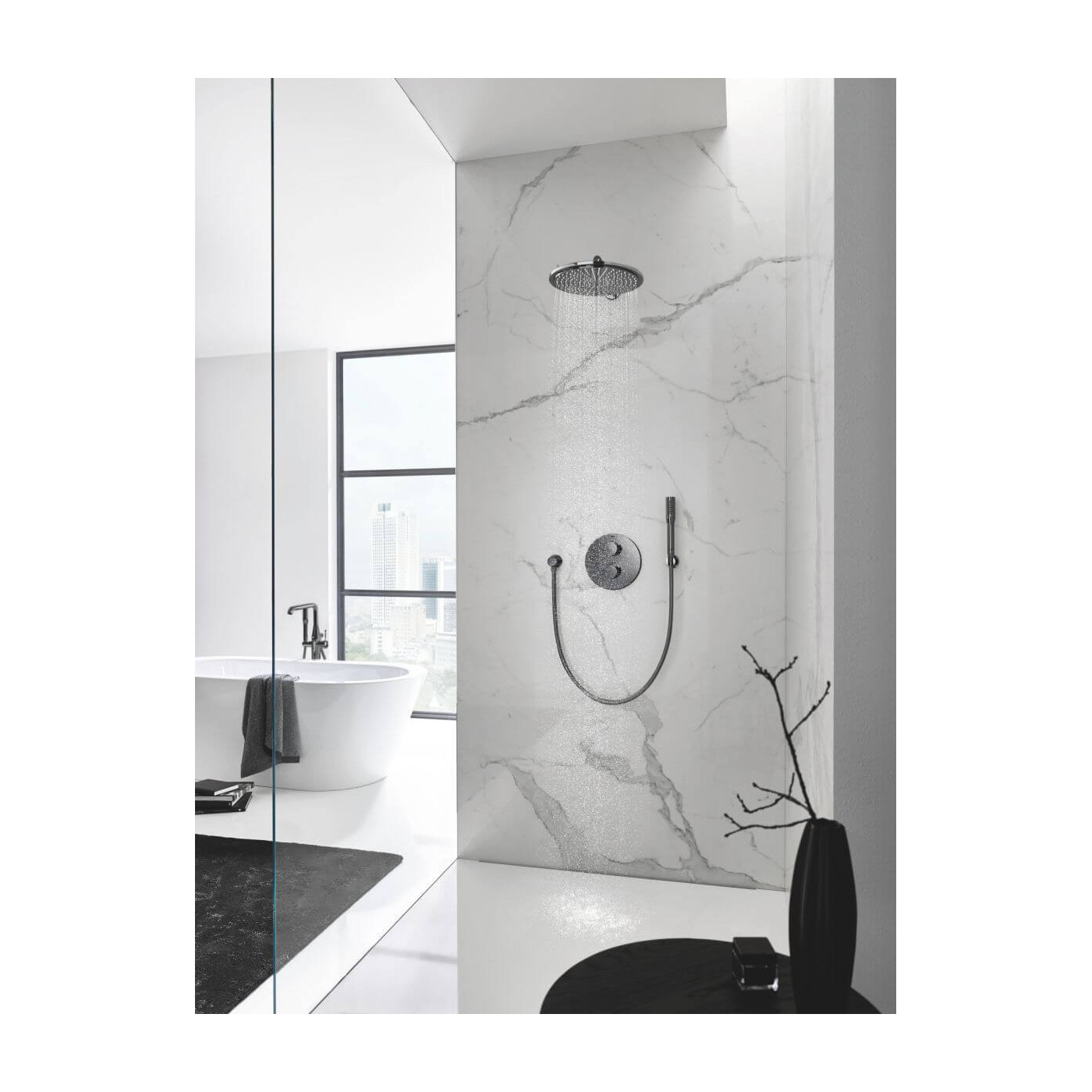 Deszczownica Z Ramieniem Rainshower Cosmopolitan 310 Hard Graphite 26066A00 Grohe