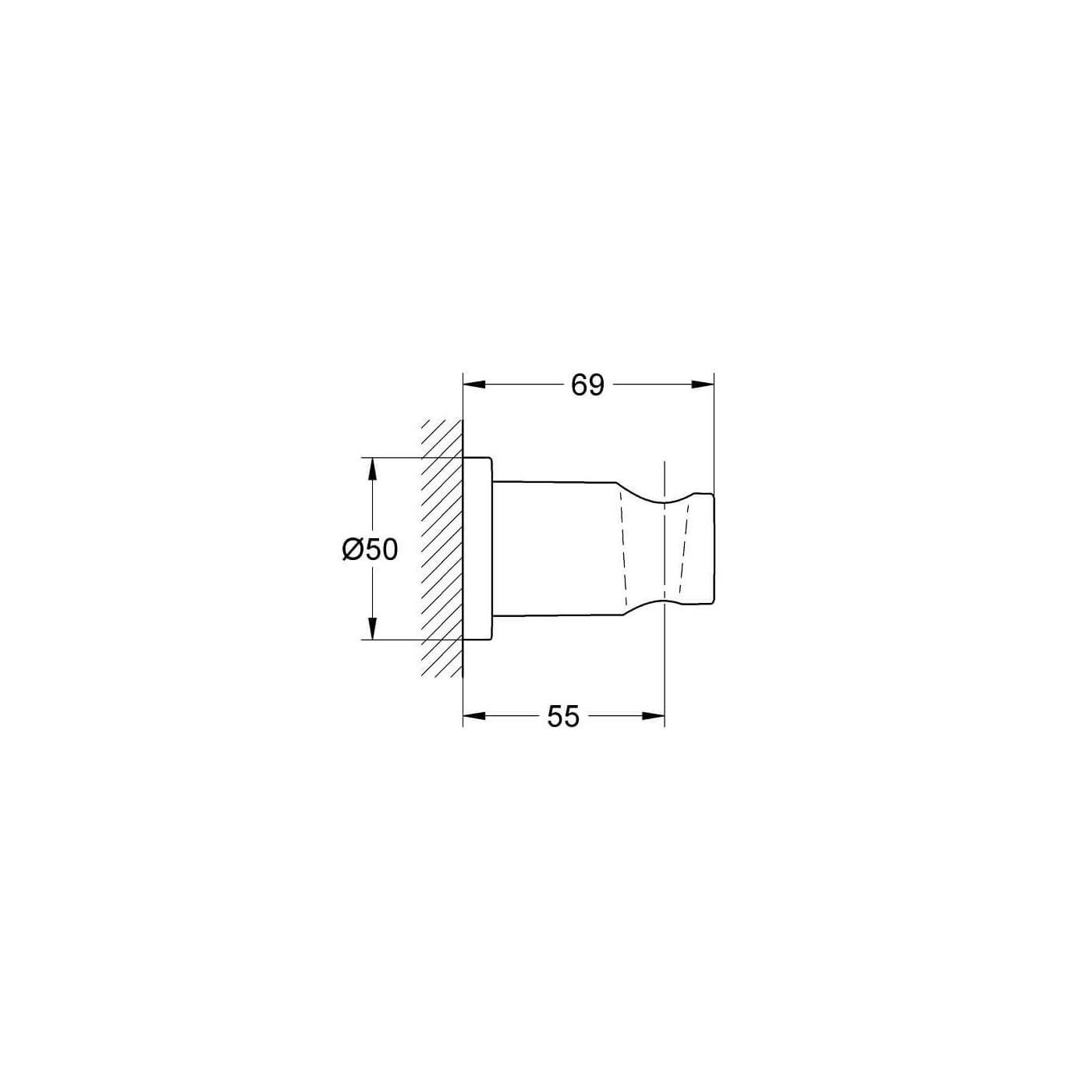 Uchwyt Prysznicowy Rainshower Brushed Hard Graphite 27074AL0 Grohe