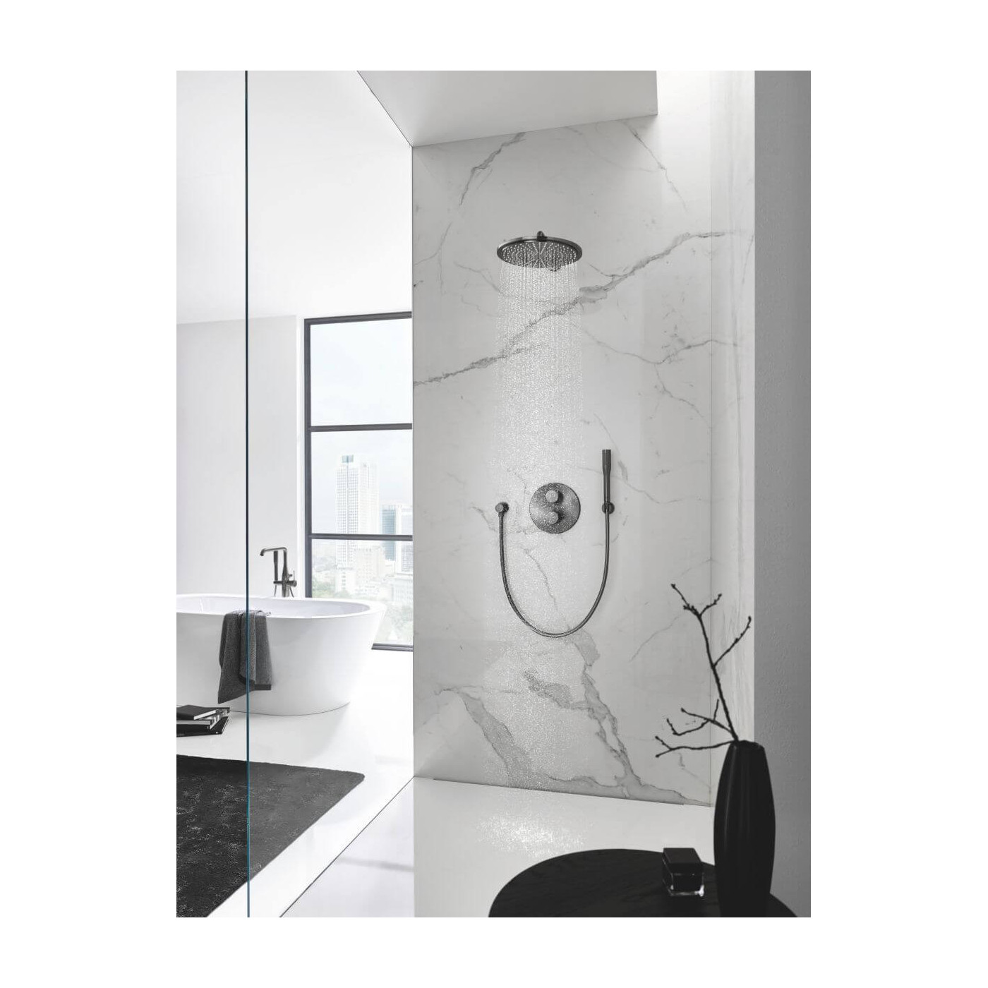 Deszczownica Z Ramieniem Rainshower Cosmopolitan 310 Brushed Hard Graphite 26066AL0 Grohe