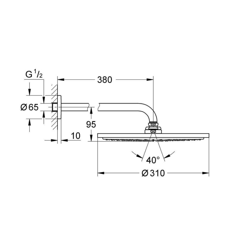 Deszczownica Rainshower Cosmopolitan 310 Warm Sunset 26066DA0 Grohe