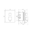 Zestaw Prysznicowo-Wannowy Frost Quatro Termo AREX.4403CR Excellent