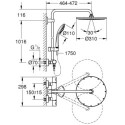 Zestaw Prysznicowy Euphoria Z Termostatem Cool Sunrise 26075GL0 Grohe