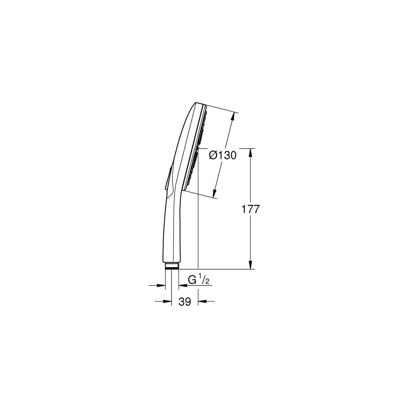 Słuchawka Rainshower Smartactive Cool Sunrise 26574GL0 Grohe