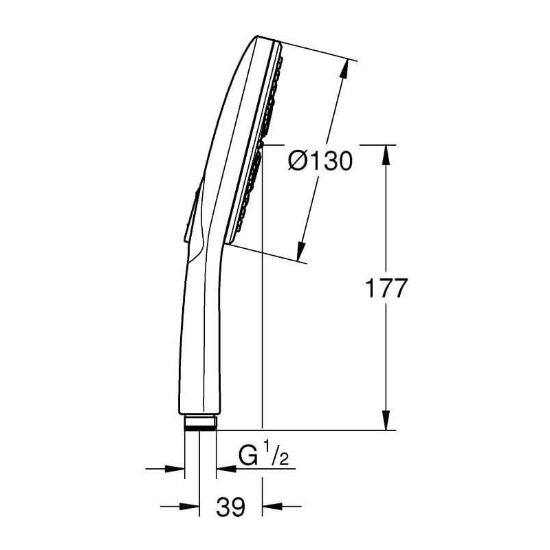 Słuchawka Rainshower Smartactive Brushed Hard Graphite 26574AL0 Grohe