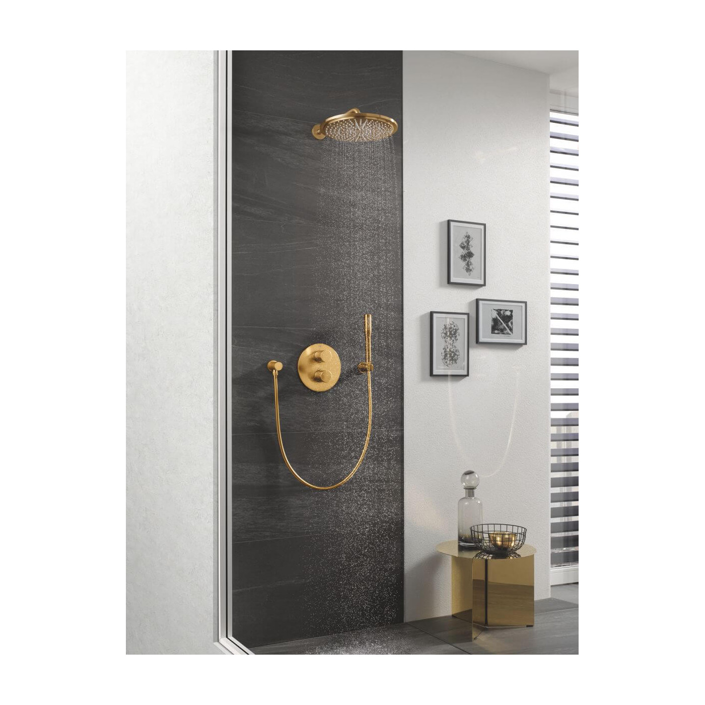 Deszczownica Z Ramieniem Rainshower Cosmopolitan 310 Brushed Cool Sunrise 26066GN0 Grohe