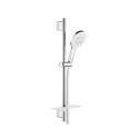 Zestaw Z Drążkiem Prysznicowym 3 Strumienie Rainshower SmartActive 130 Moon White 26576LS0 Grohe