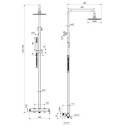 Zestaw Prysznicowy Rain Pi Chrom 91-153 cm AREX.1281CR Excellent