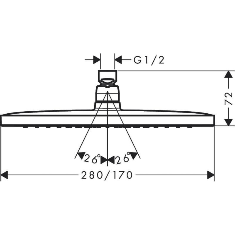 Głowica Prysznicowa Croma E 280 1 Jet 26257000 Hansgrohe
