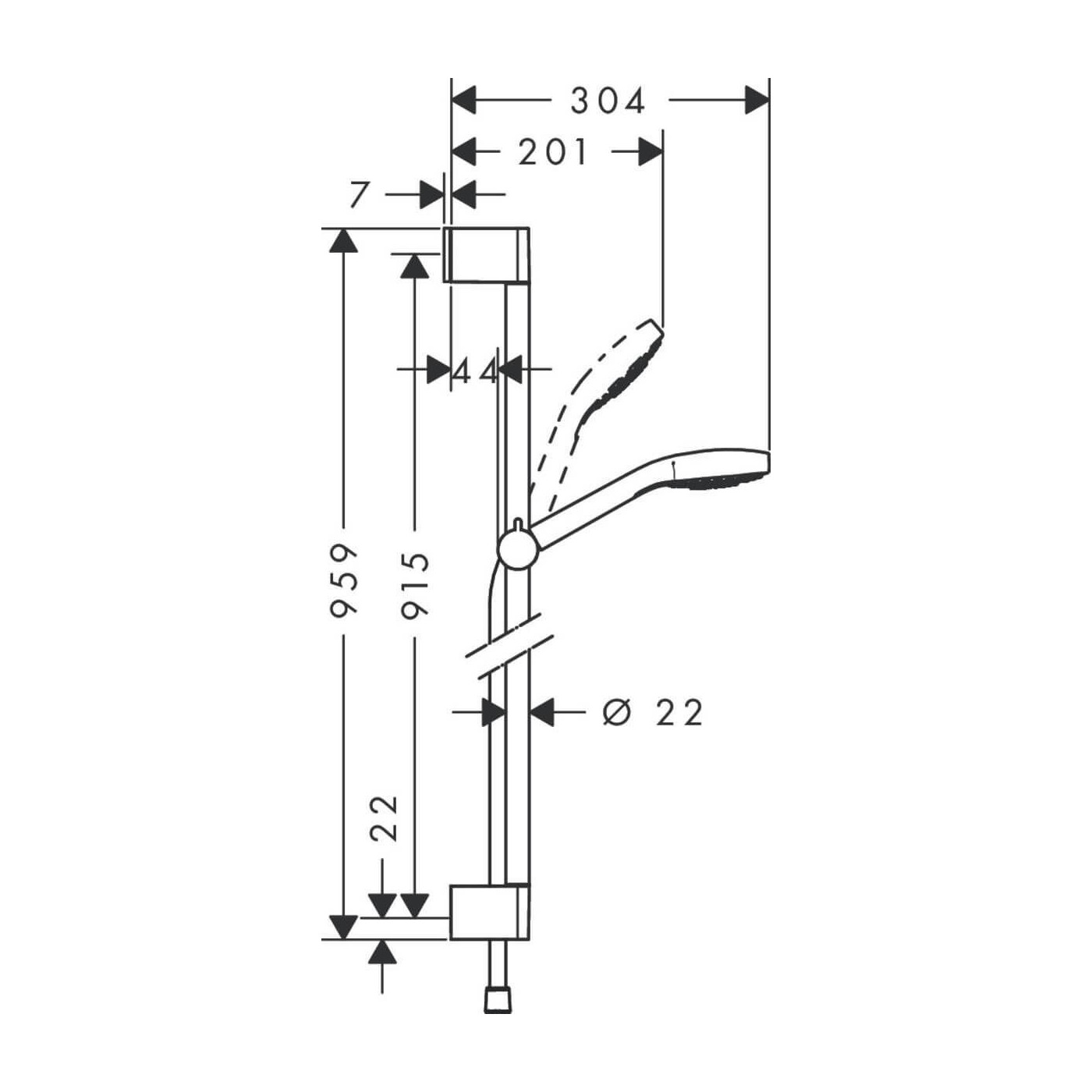 Zestaw Prysznicowy Croma Select E Vario 26593400 Hansgrohe