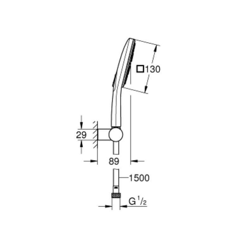 Zestaw Prysznicowy Rainshower 130 Cube 26588000 Grohe