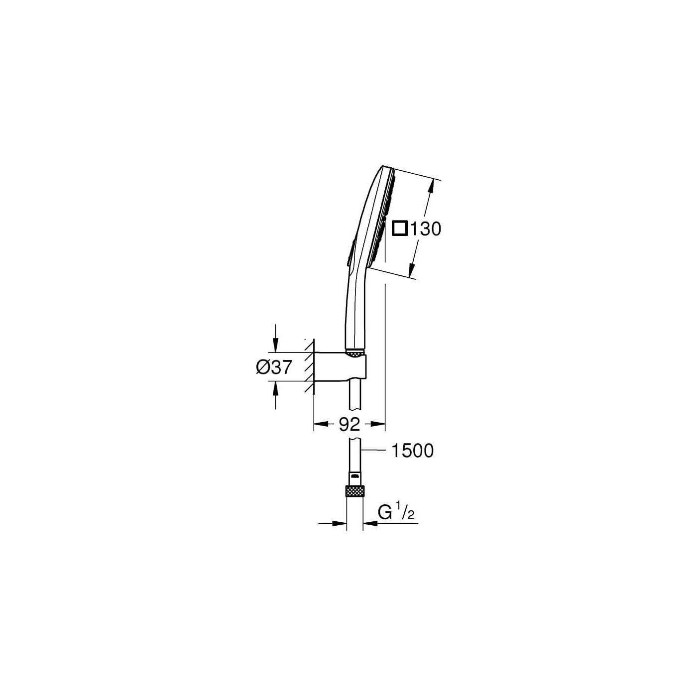 Zestaw Prysznicowy Rainshower Smartactive Cube 130 26589000 Grohe