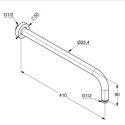 Ramię Deszczownicy A-QA 400 mm 6651439-00 Kludi