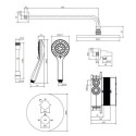 Termostatyczny System Prysznicowy Podtynkowy Y Czarny SYSYT05BL Omnires