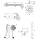 System Prysznicowy Podtynkowy Y Czarny SYSY38BL Omnires