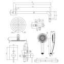 System Prysznicowy Podtynkowy Y Chrom SYSY23/KCR Omnires