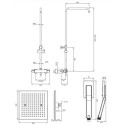 Termostatyczny System Prysznicowy Natynkowy Y Chrom SYSY11/N/6CR Omnires