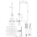 Termostatyczny System Prysznicowy Natynkowy Y Chrom Y1244X/6/KCR Omnires
