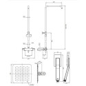 Termostatyczny System Prysznicowy Natynkowy Y Chrom Y1244XMCR Omnires