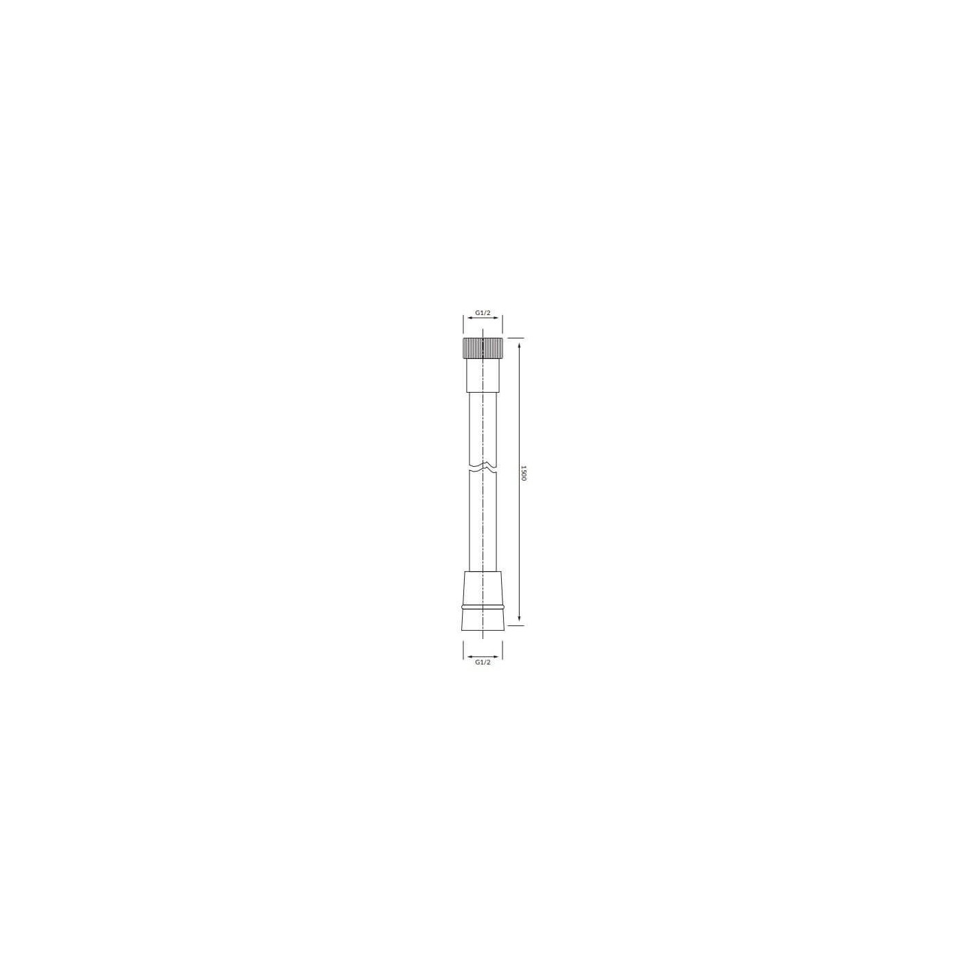 Wąż Prysznicowy Y 150 cm Czarny 029BL Omnires