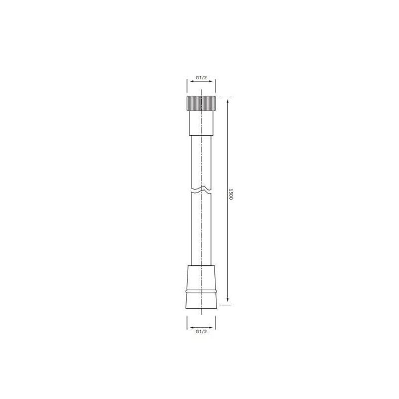 Wąż Prysznicowy Y 150 cm Czarny 029BL Omnires