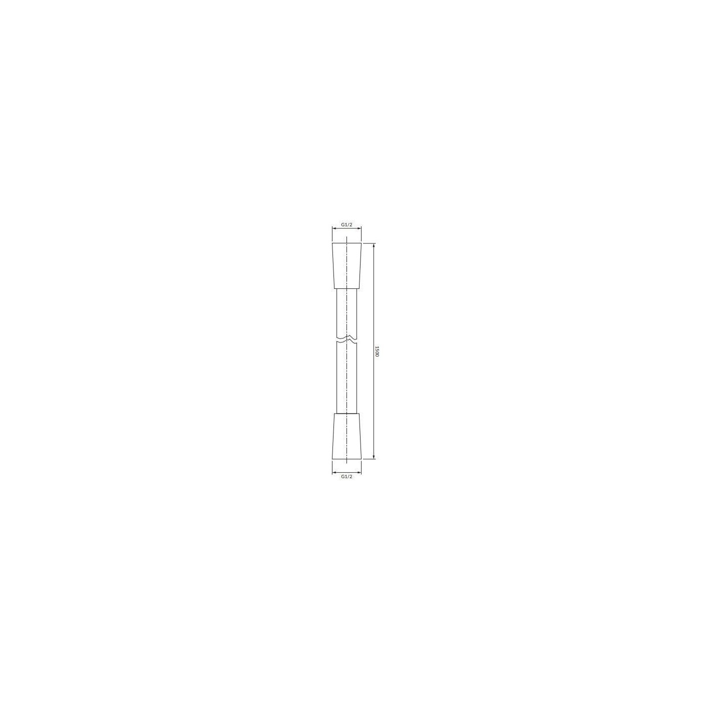 Wąż Prysznicowy Y 150 cm Czarny Mat 028BL Omnires