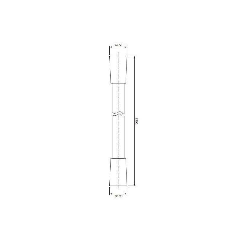 Wąż Prysznicowy Y 150 cm Czarny Mat 028BL Omnires