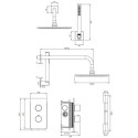 Termostatyczny System Prysznicowy Podtynkowy Contour Chrom SYSCT11CR Omnires