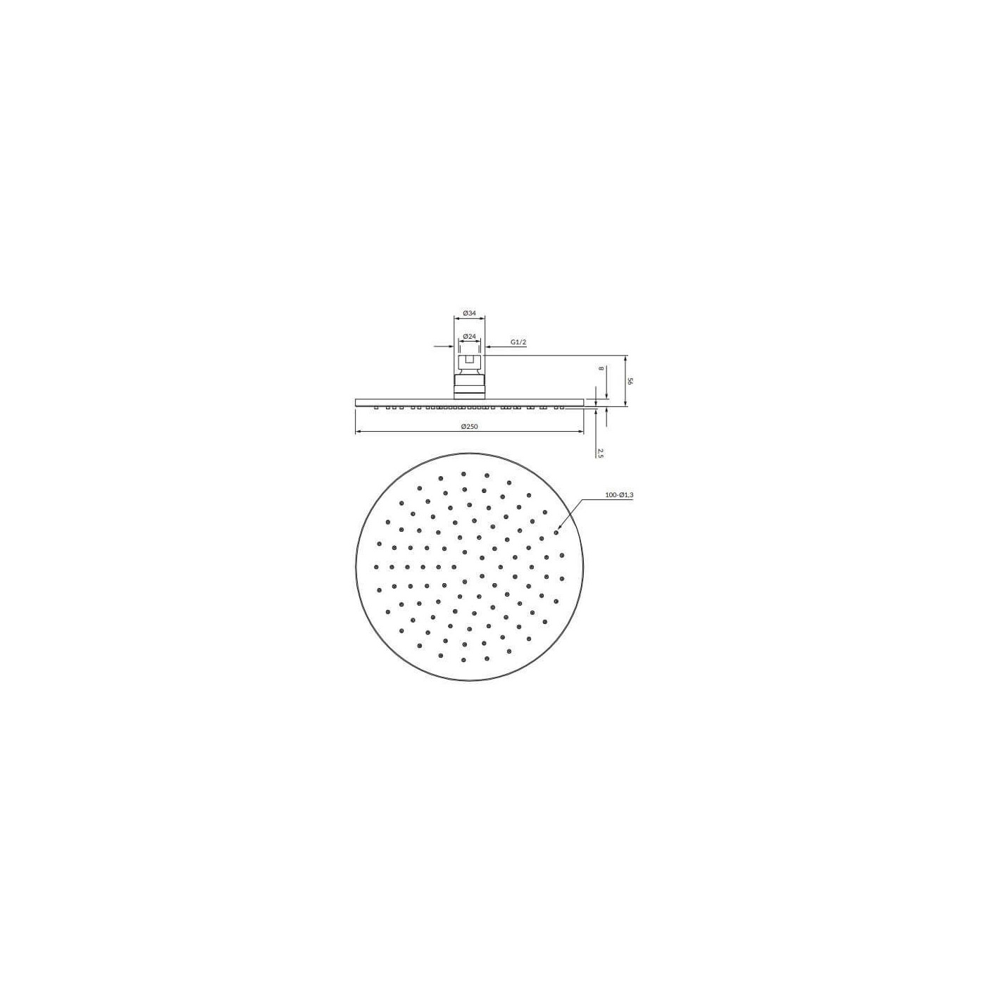 Deszczownica Slimline Antracyt WG125CAT Omnires