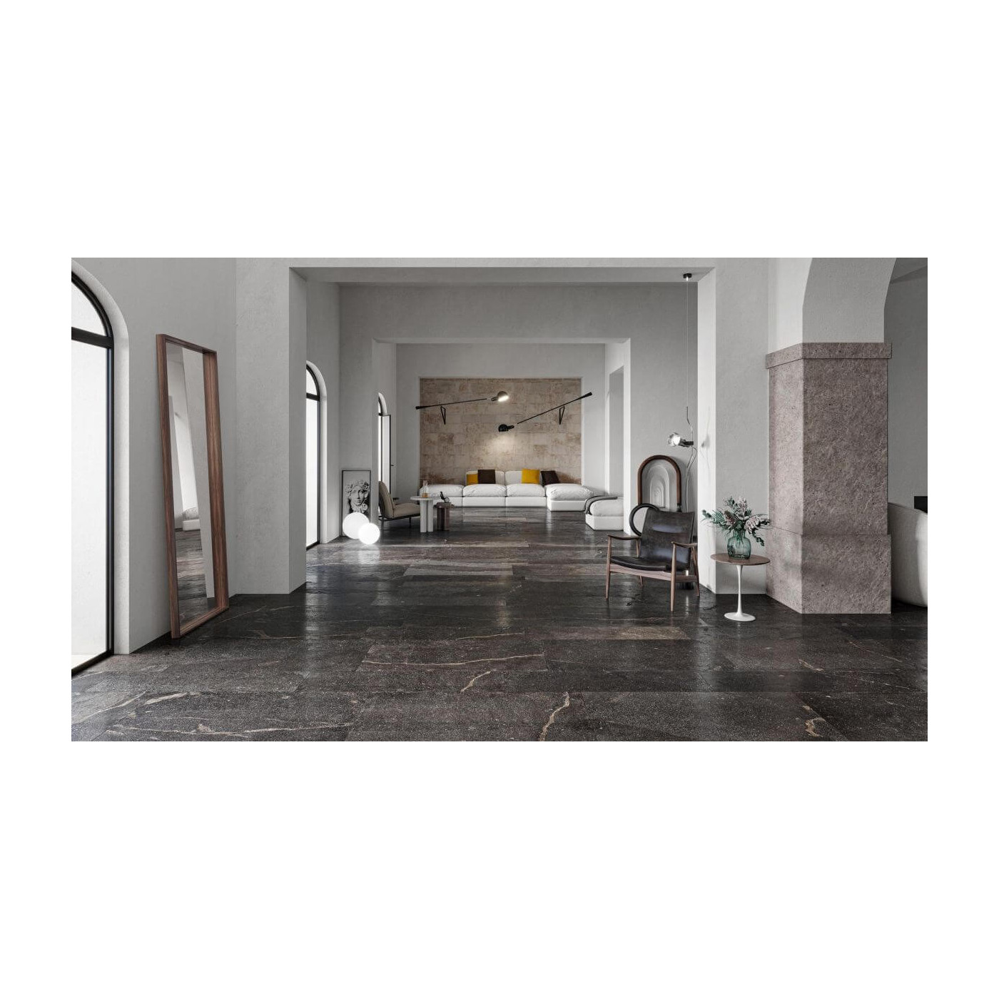 Płytka Ibla Nera Lappato 30x119,5 Piemme