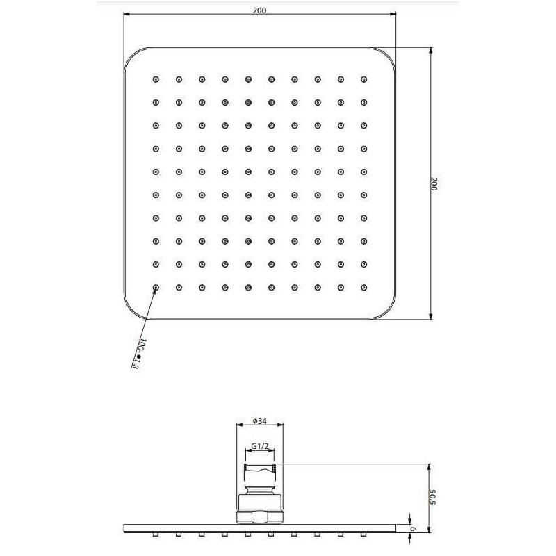 Deszczownica Slimline Grafit WG220/OGR Omnires