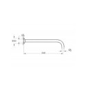 Ramię Deszczownicy Ścienne 34,5 cm Czarny Mat A4565236 Vitra