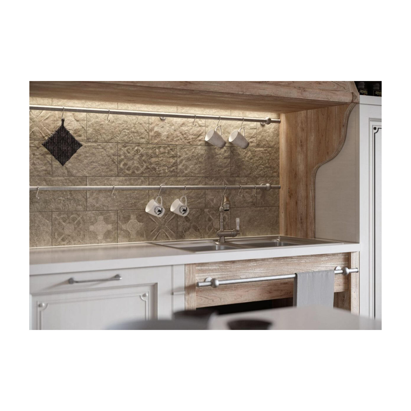 Płytka Torstone Grys Dekor 14,8x30 Cerrad