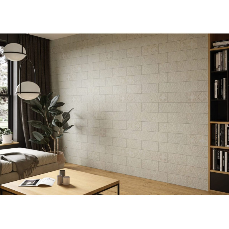 Płytka Torstone Bianco Dekor 14,8x30 Cerrad