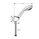 Zestaw prysznicowy Crometta 85 Vario/Porter'c Chrom 27558000 Hansgrohe