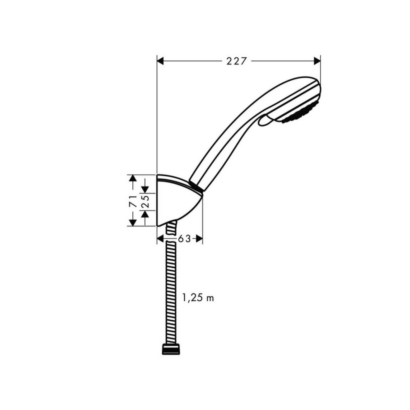 Zestaw prysznicowy Crometta 85 Vario/Porter'c Chrom 27558000 Hansgrohe