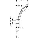 Zest. Prysznicowy Croma 100 Vario/Porter S 125cm Chrom 27592000 Hansgrohe