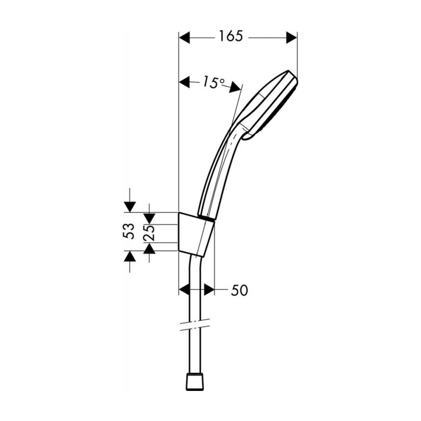 Zest. Prysznicowy Croma 100 Vario/Porter S 125cm Chrom 27592000 Hansgrohe