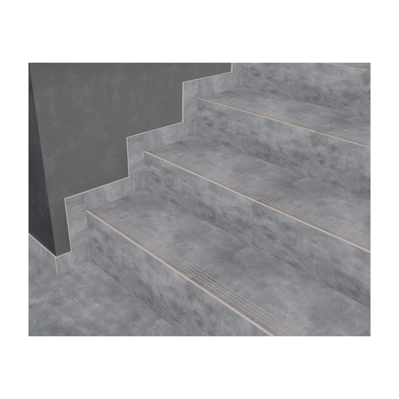 Stopnica Batista Steel Lappato 29,7x59,7 Cerrad