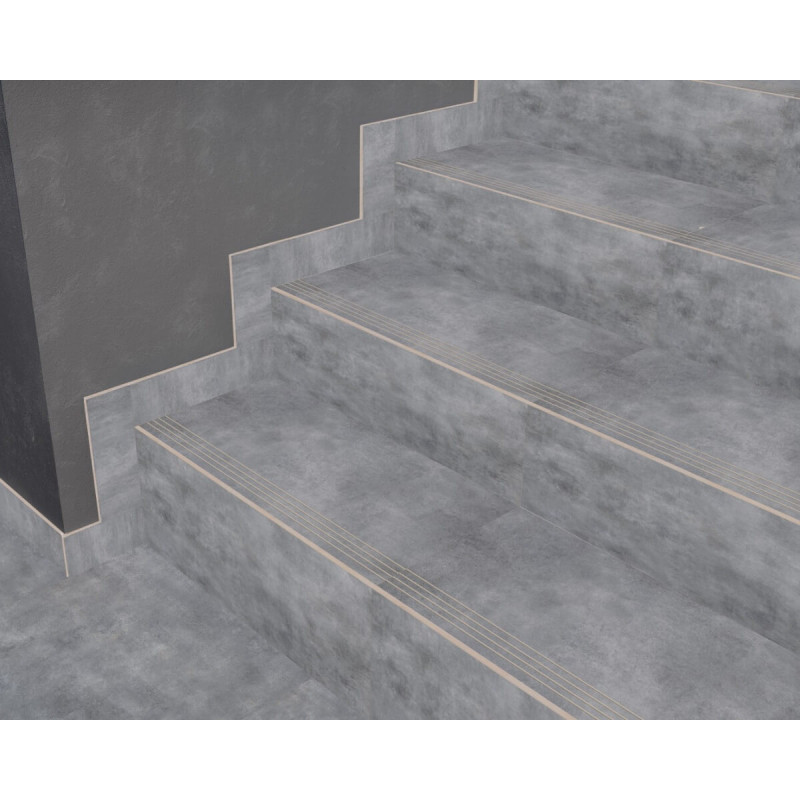 Stopnica Batista Steel Lappato 29,7x59,7 Cerrad